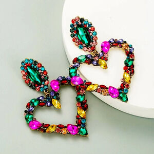 Dazzled gem statement earrings